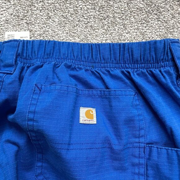 Carhartt Scrub Casual Pants Mens 2XL Royal Blue Straight Leg Elastic Waist 43x27 - Picture 11 of 13